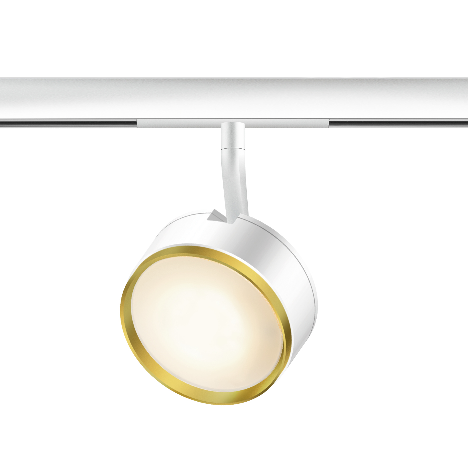 TUTO II SPOT 110° ALL-IN, 10W, CdP2, 2700K, anneau de déco or, blanc TUTO II SPOT 110° ALL-IN, 10W, CdP2, 2700K, anneau de déco or, blanc