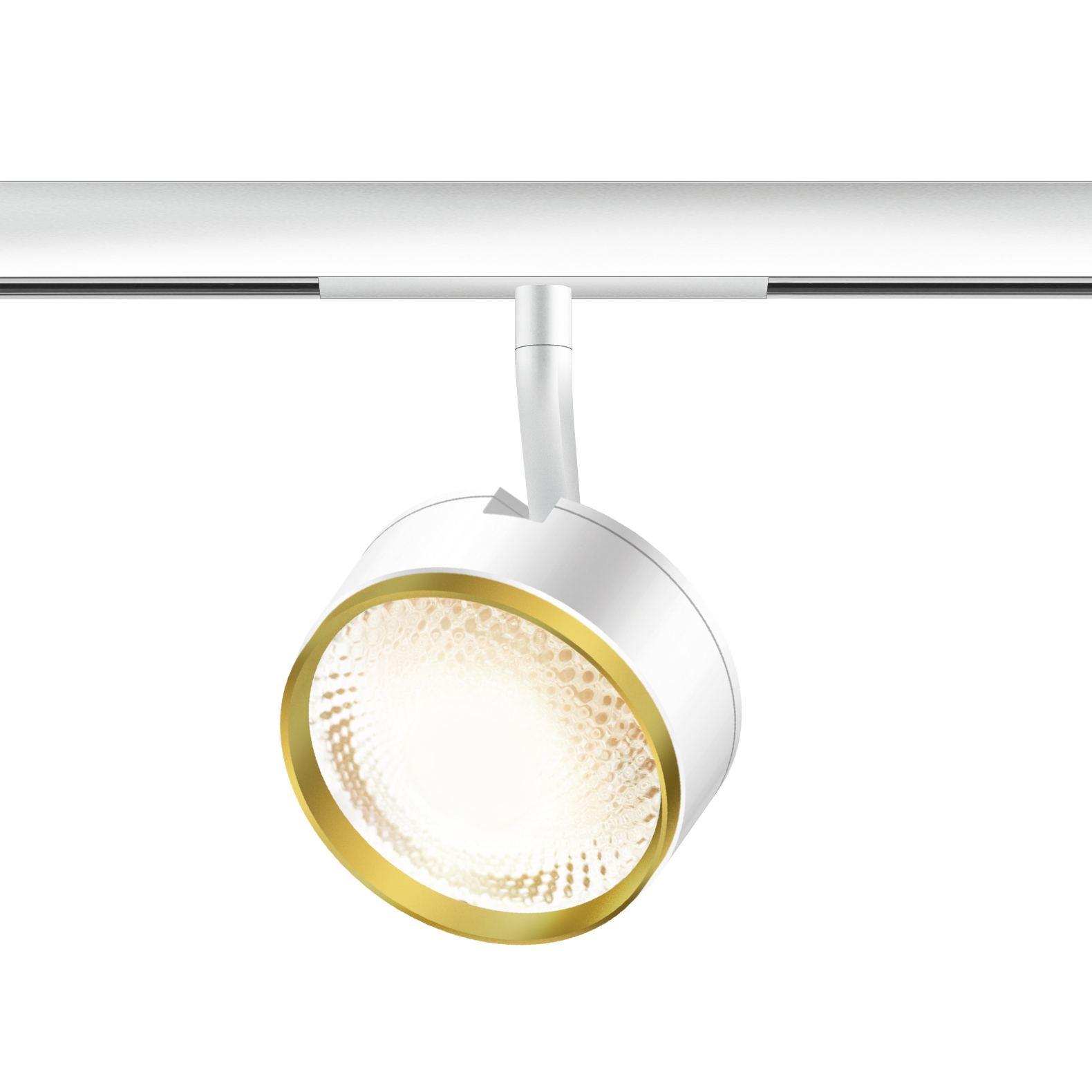 TUTO II SPOT 40° ALL-IN, 10W, CdP2, 2700K, anneau de déco or, blanc TUTO II SPOT 40° ALL-IN, 10W, CdP2, 2700K, anneau de déco or, blanc