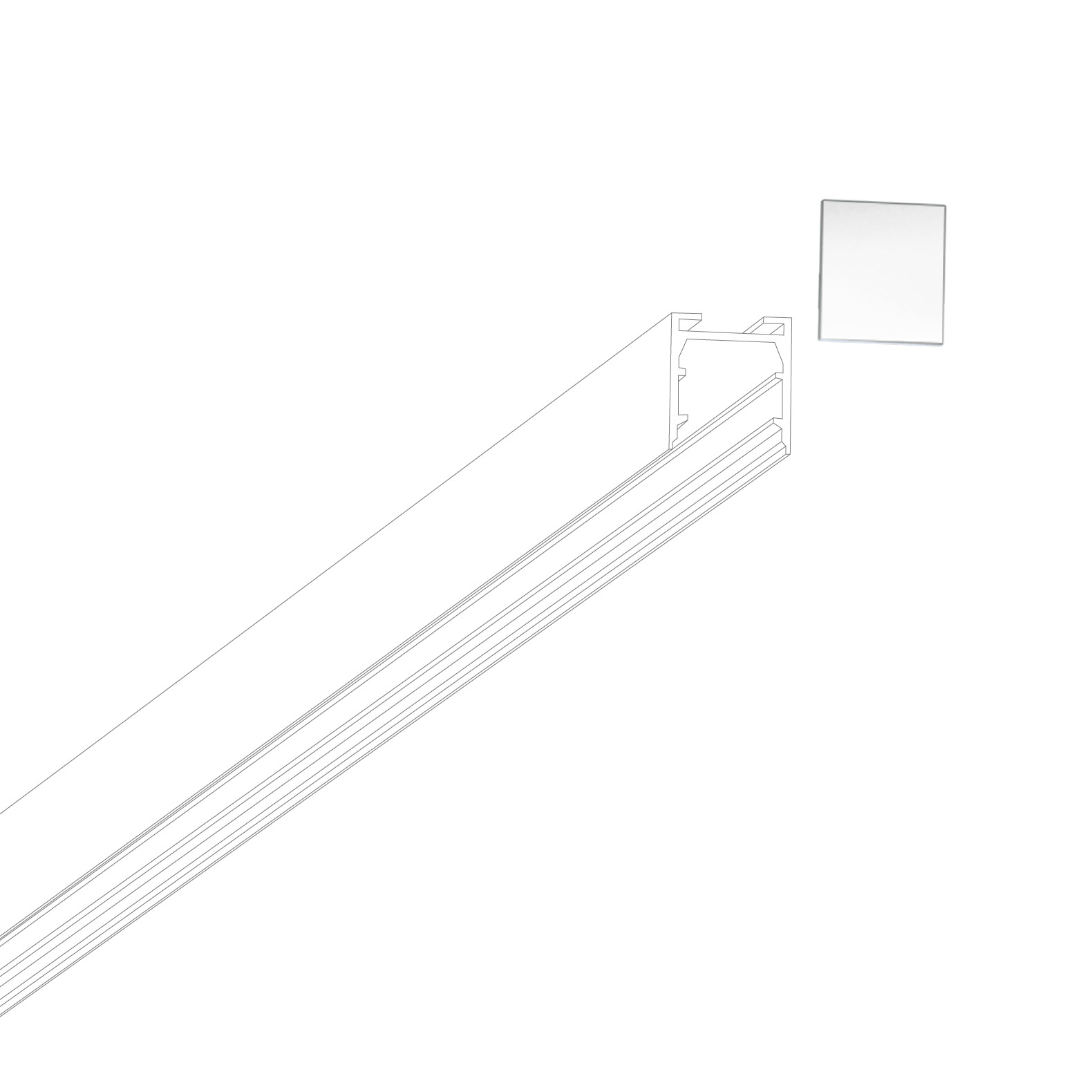 END CAP ALL-IN, white END CAP ALL-IN, white