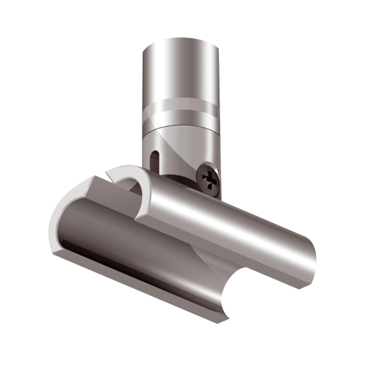 FIXATION C/W 26 VIA, L: 26 mm, matt chrome