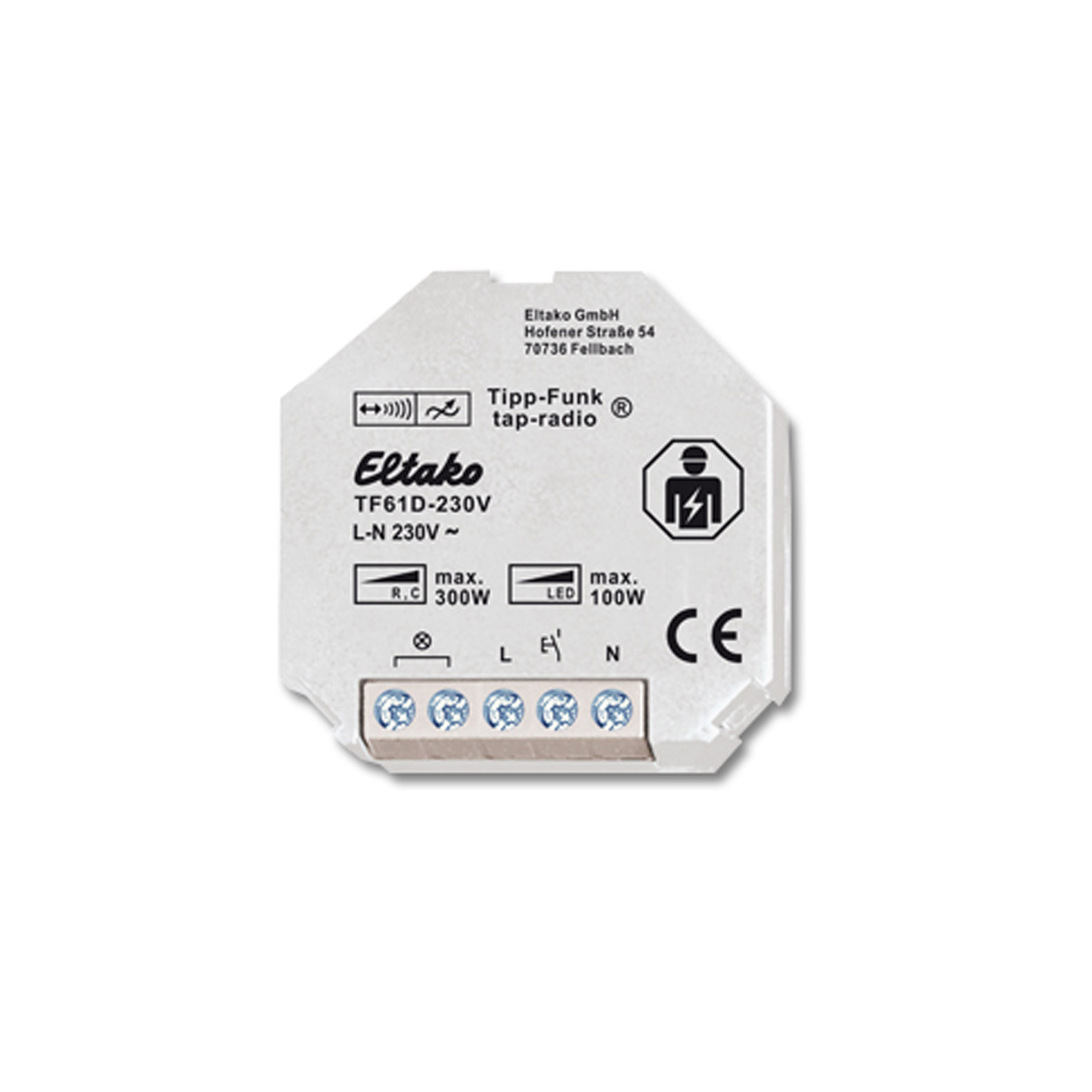 DIM ACTUATOR UNIVERSAL UP, Enocean-radio, 0-300W, 230V, LED to 100W DIM ACTUATOR UNIVERSAL UP, Enocean-radio, 0-300W, 230V, LED to 100W