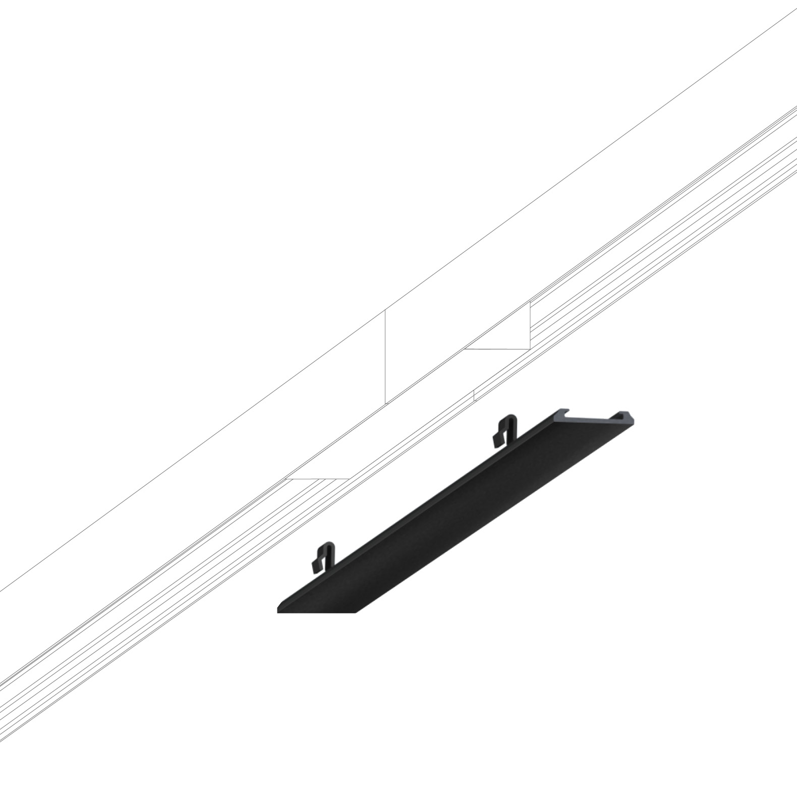 COVER CONNECTOR ALL-IN, black, L: 80mm