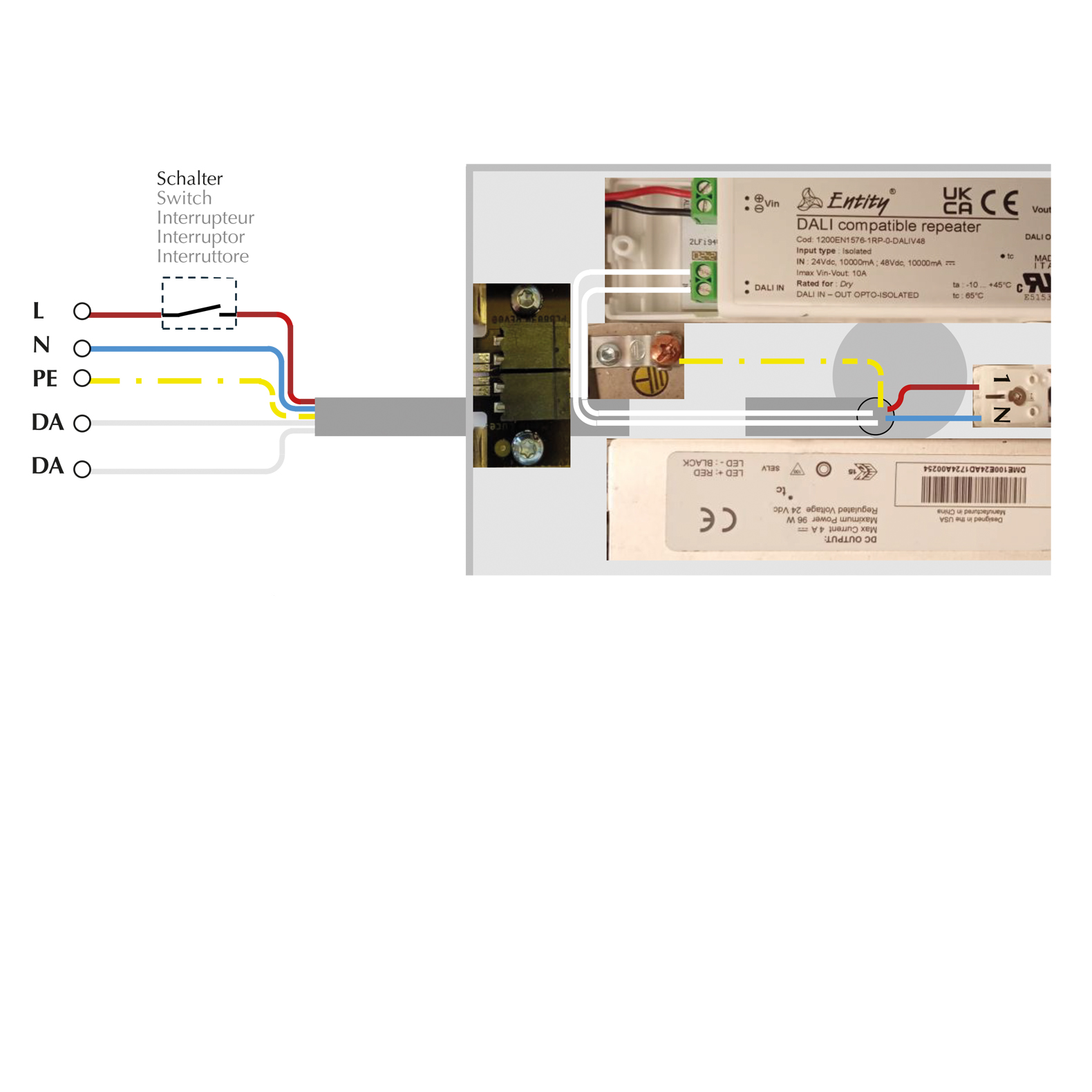ALIMENTATION + PIECE RÉSEAU DALI 195 ISO MICRO
