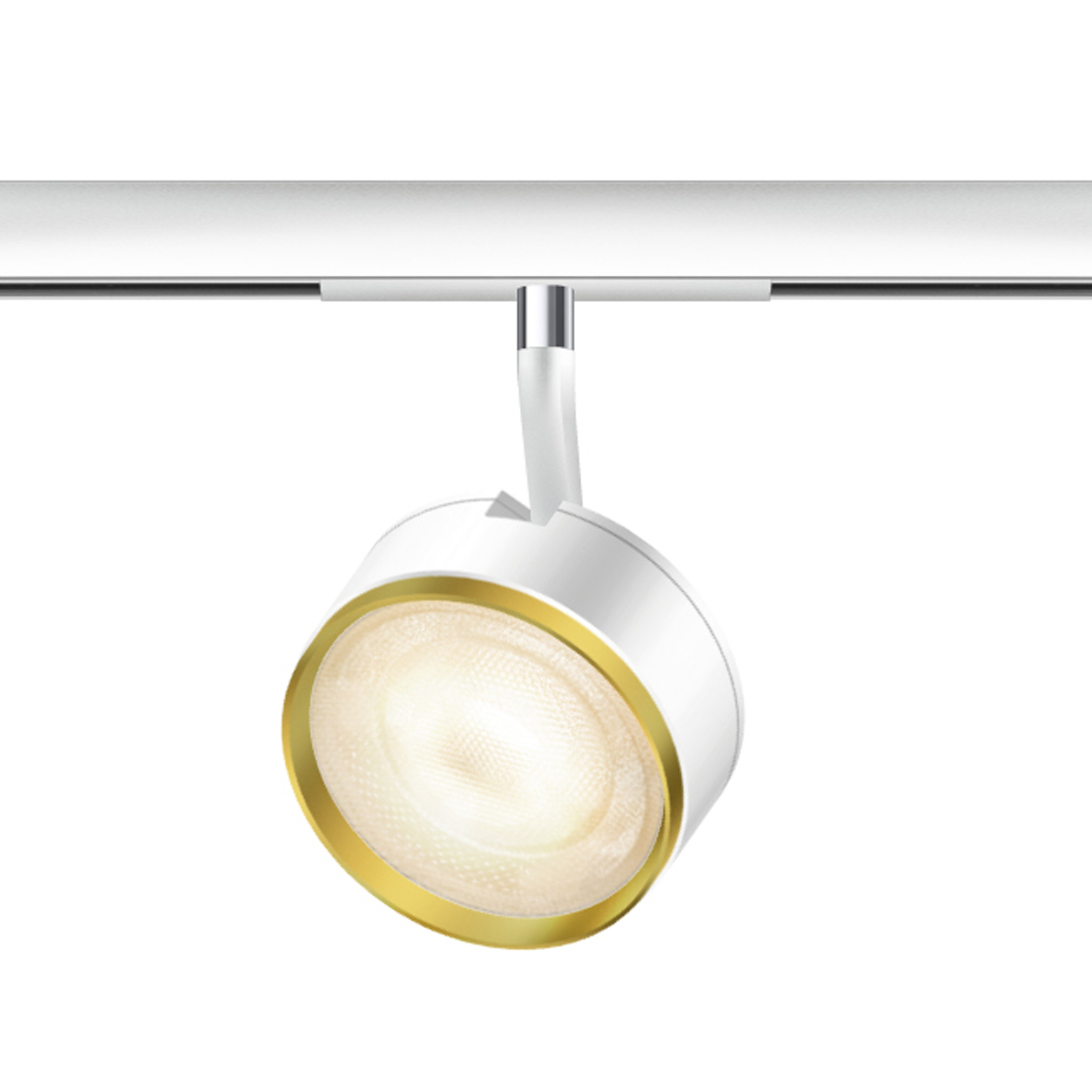TUTO II SPOT 40° ALL-IN, 10W, CdP2, 2700K, anneau de déco or, blanc TUTO II SPOT 40° ALL-IN, 10W, CdP2, 2700K, anneau de déco or, blanc