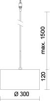 CANTARA GLAS 300 LED PNT, 12W, 2700K, Glas sw gold CANTARA GLAS 300 LED PNT, 12W, 2700K, Glas sw gold