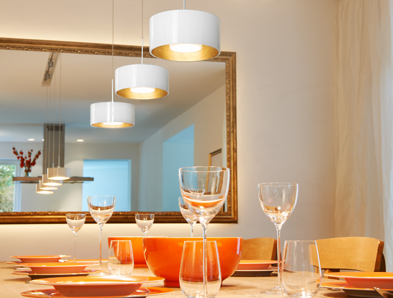 Lumière d'ambiance pour les tables de salle à manger et de conférence