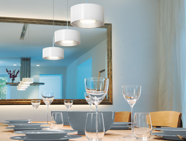 Lumière d'ambiance pour les tables de salle à manger et de conférence